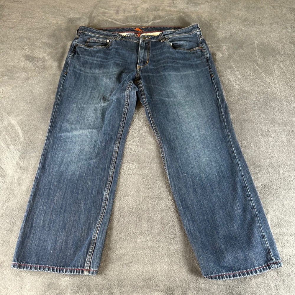 Tommy Bahama Barbados Authentic Straight Jeans Mens 42x30 Blue Denim Medium Wash